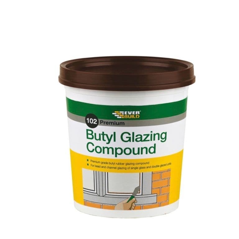 Everbuild 102 Butyl Glazing Compound 2kg - Brown