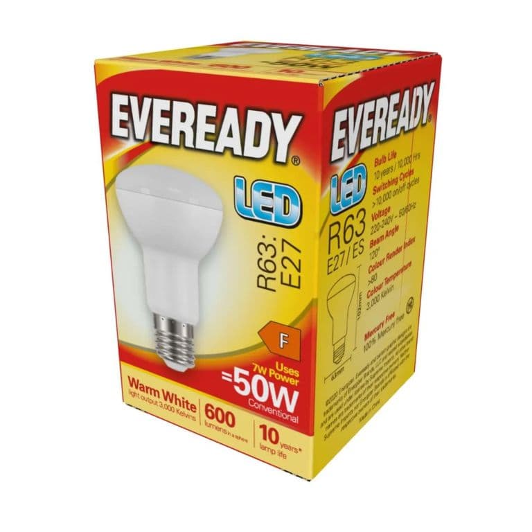 Eveready LED R63 E27 7W - 600 Lumen Warm White 3000k