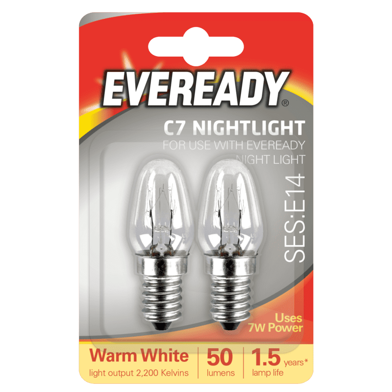 Eveready Night Light Spare Bulbs E14 - Twin Pack