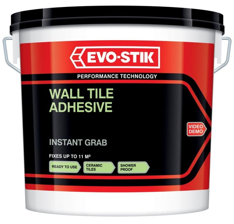 Evo-Stik Tile A Wall Non-Slip Adhesive for Ceramic Tiles - 10L