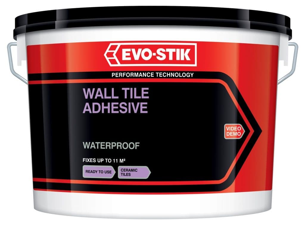 Evo-Stik Waterproof Wall Tile Adhesive for Ceramic Tiles - 10L