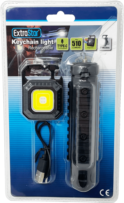 Extrastar LED Rechargeable Keychain With Light - 12w