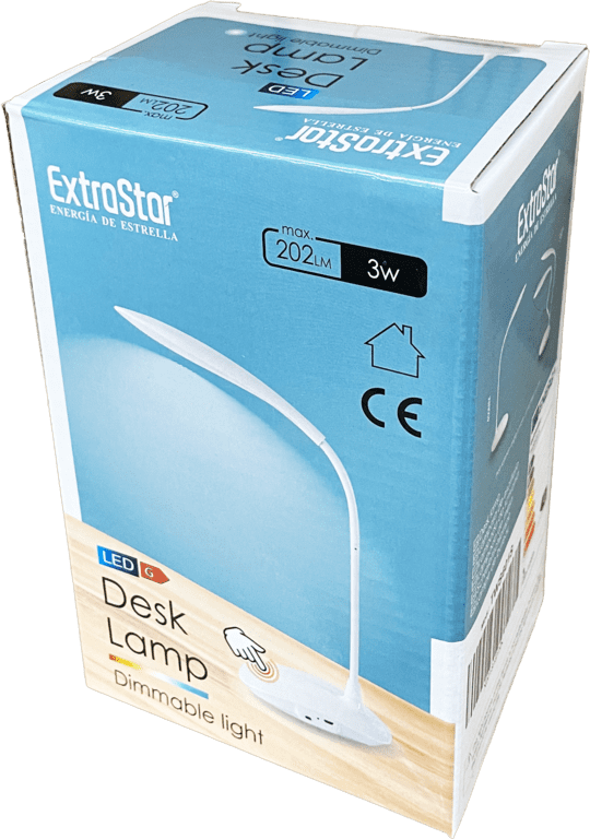 Extrastar Rechargable Dimmable Desk Lamp With Usb - 3w White