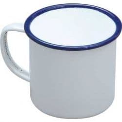 Falcon Traditional Enamel White Mug - 9cm x 568ml