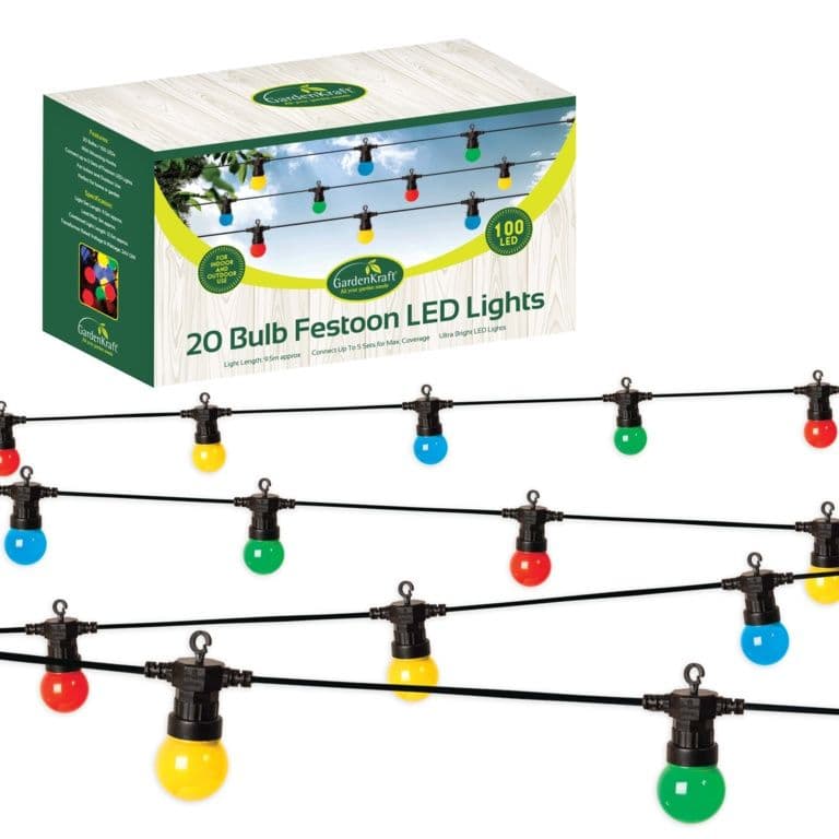GardenKraft 20 Connectable Bulb String Light - Multi