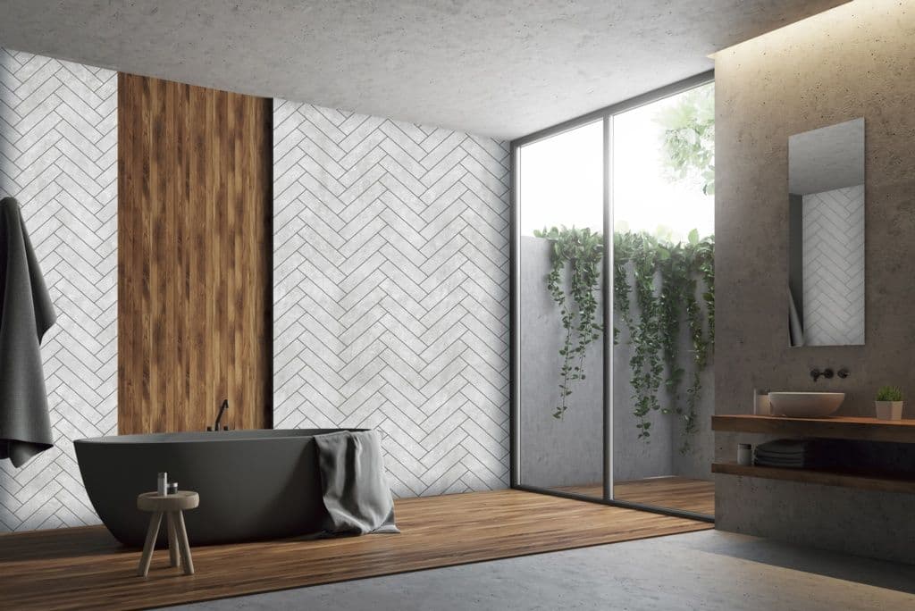 Giavani Chevron Grey Wall Panels - Pack 4