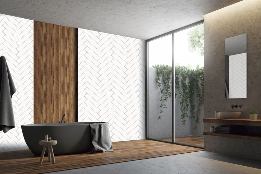 Giavani Chevron White Wall Panels - Pack 4
