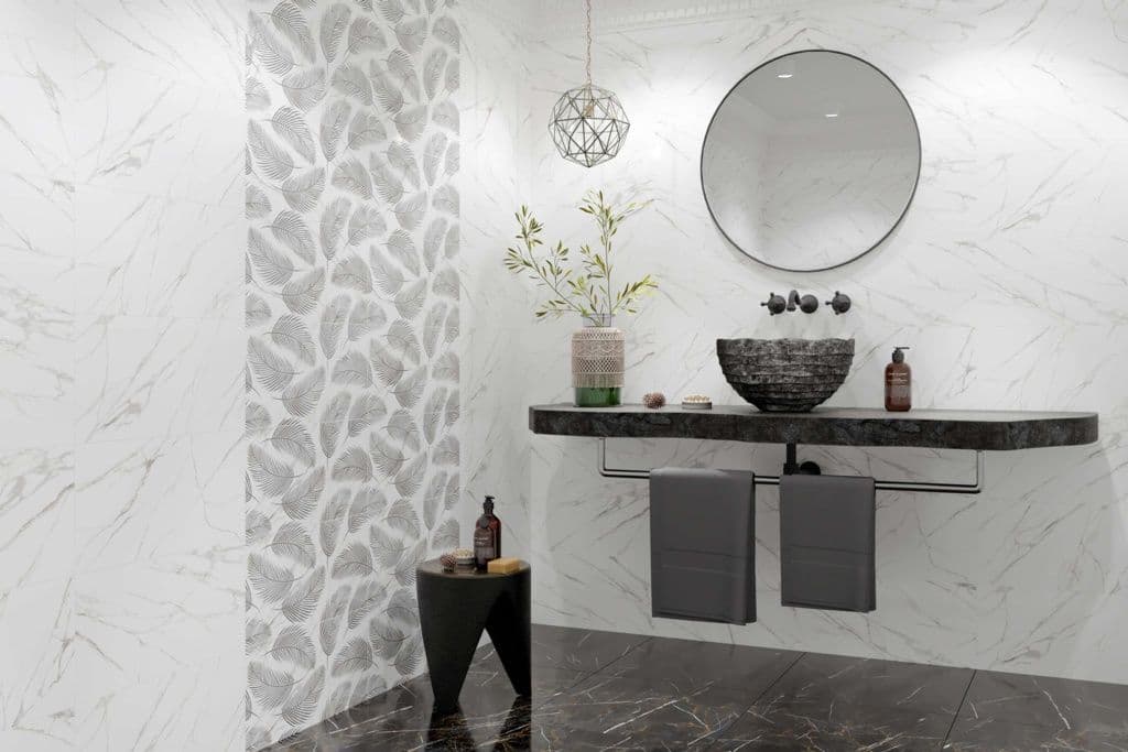 Golden Tile Nero E Bianco Gloss Wall Tile 30 x 60cm - 1.44m2