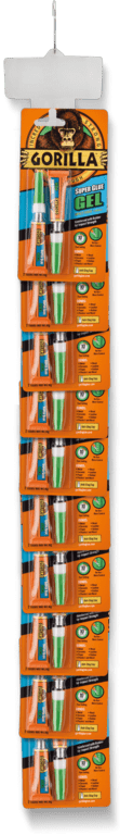 Gorilla Super Glue Gel 2 x 3gm - 10 Piece Clip Strip