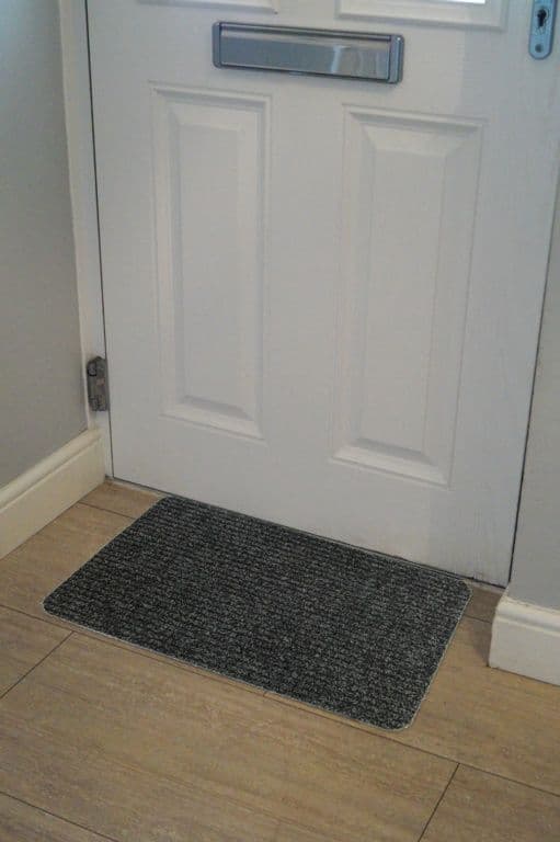 Groundsman Basic Ribbed Indoor Doormat 40 x 60cm - Anthracite