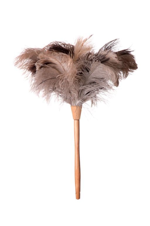 Groundsman Ostrich Feather Duster With Bamboo Handle - Handle 30cm/Duster 18cm