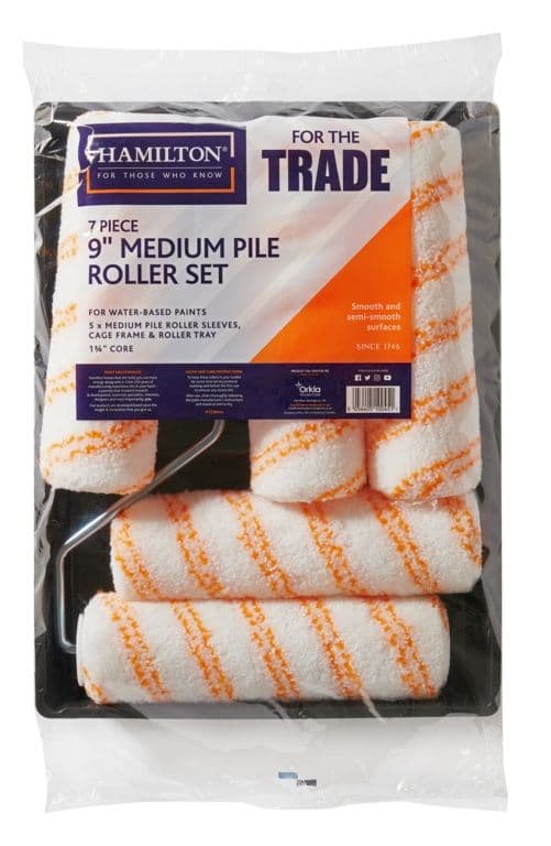 Hamilton For The Trade Medium Pile Roller Set 9" - 7 Piece