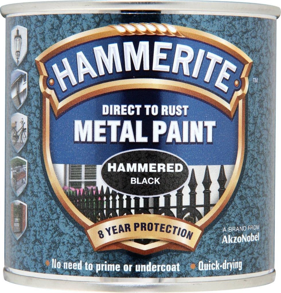 Hammerite Metal Paint Hammered 250ml - Black