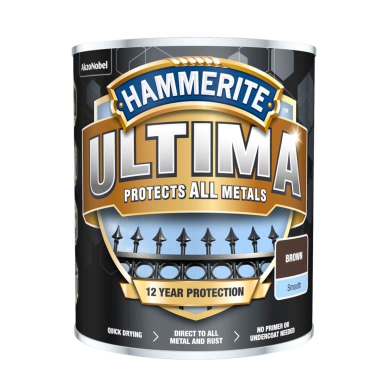 Hammerite Ultima Smooth Metal Paint - 750ml Brown