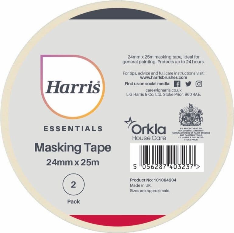 Harris Essentials Masking Tape Pack 2 - 24mm x 25m