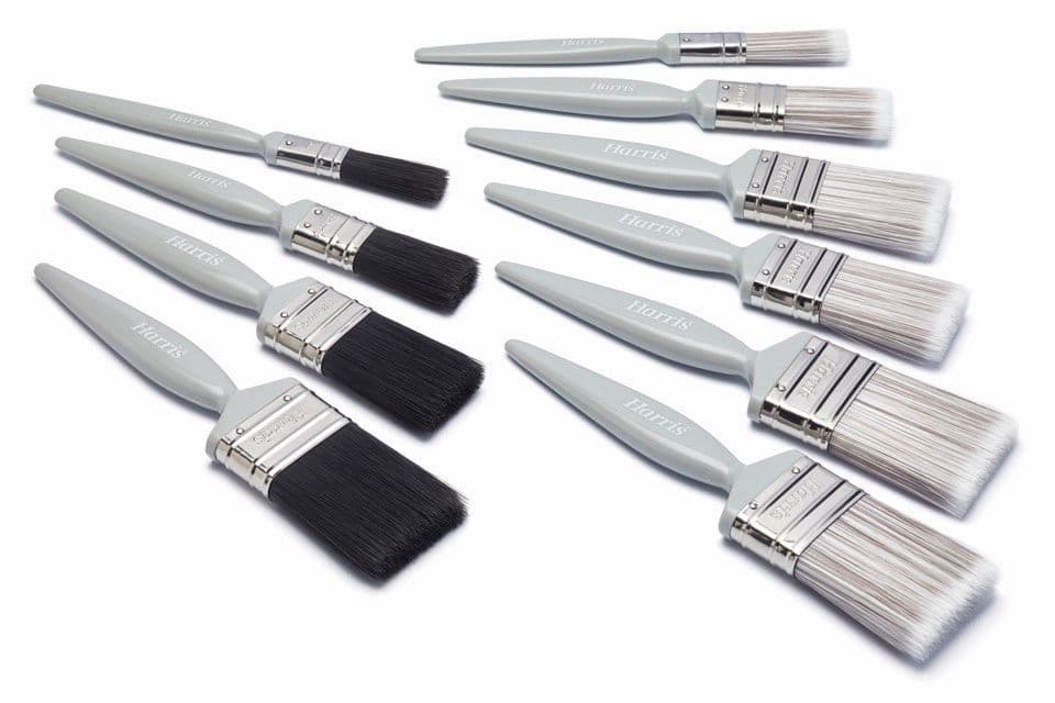 Harris Essentials Wall, Ceiling & Gloss Paint Brush Set - Pack 10