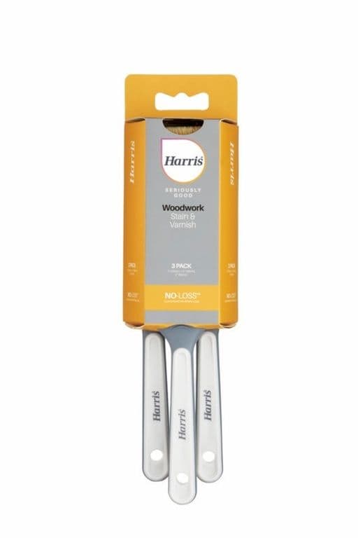 Harris Seriously Good Woodwork Stain & Varnish Brush - Pack 3