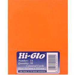 Hi-Glo Cards (Pack of 50) - 5' x 4"