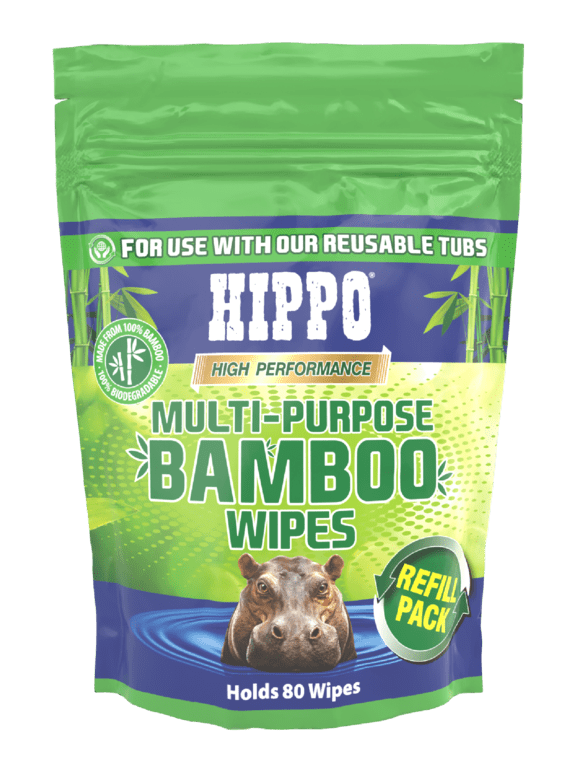 Hippo Multi Purpose Bamboo Wipes Refill - Pack 80