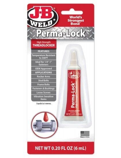 JB Weld Perma-Lock Threadlocker - High Strength Red 6ml