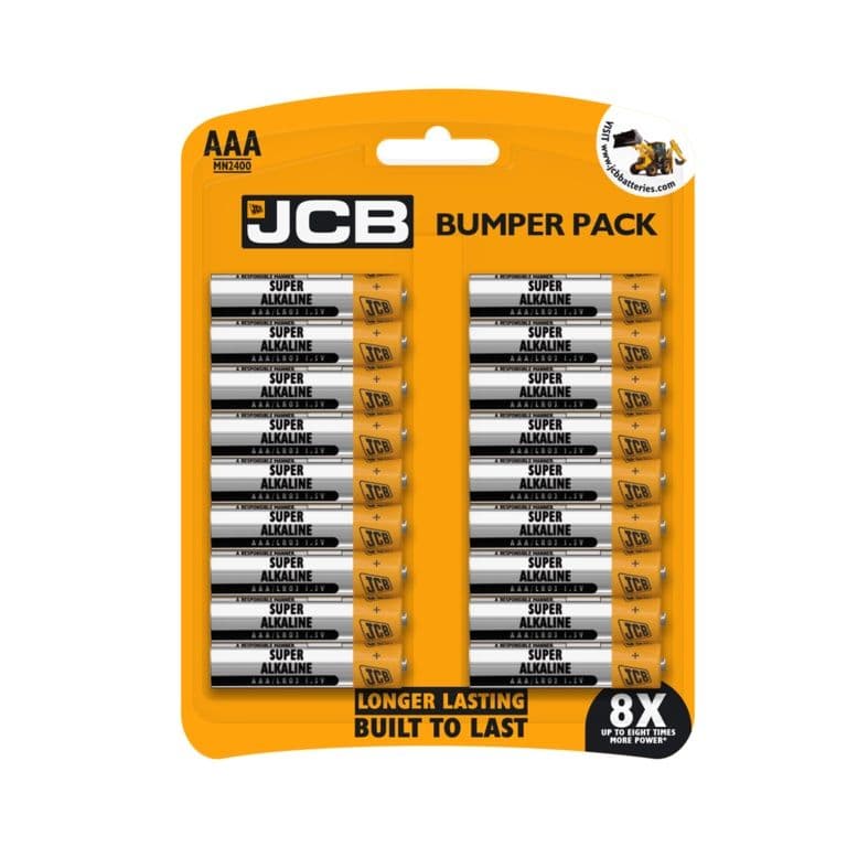 JCB LR03 / AAA Alkaline Batteries - 18 Pack
