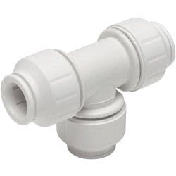 JG Speedfit Equal Tee Connector - 15mm - White Pack 5