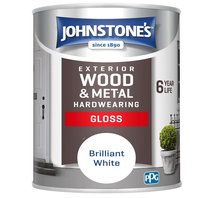 Johnstone's Exterior Hardwearing Gloss - Brilliant White - 750ml