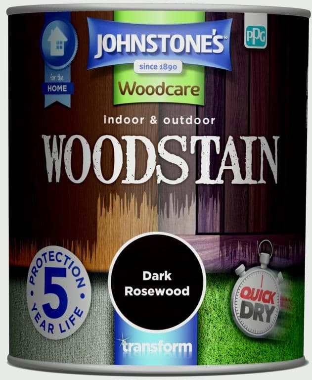 Johnstone's Indoor & Outdoor Woodstain 750ml - Dark Rosewood
