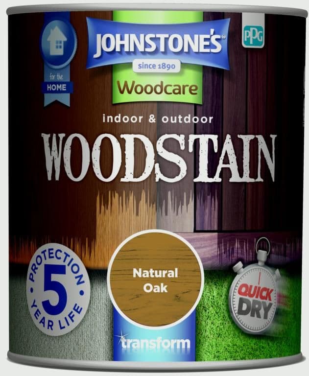 Johnstone's Indoor & Outdoor Woodstain 750ml - Natural Oak
