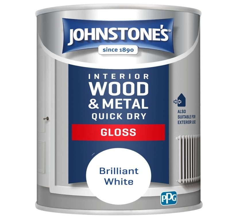 Johnstone's Quick Dry Gloss - Brilliant White - 750ml