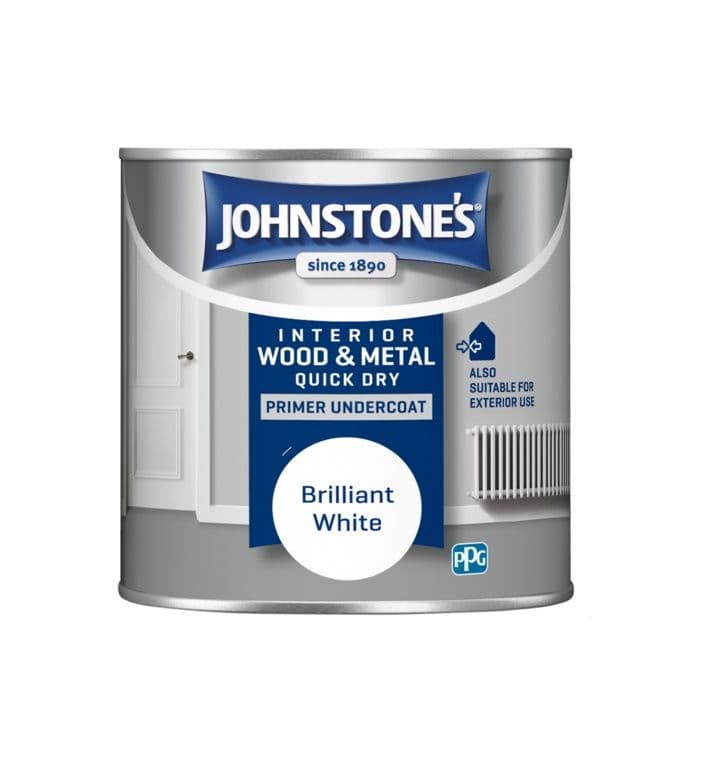 Johnstone's Quick Dry Primer Undercoat - Brilliant White - 250ml