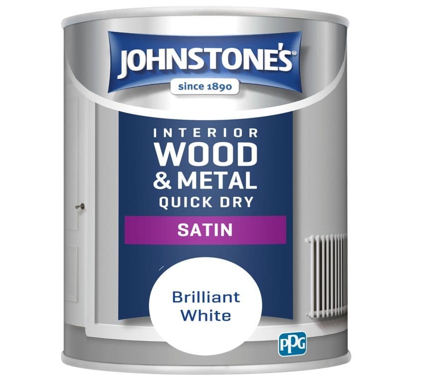 Johnstone's Quick Dry Satin 750ml - Brilliant White