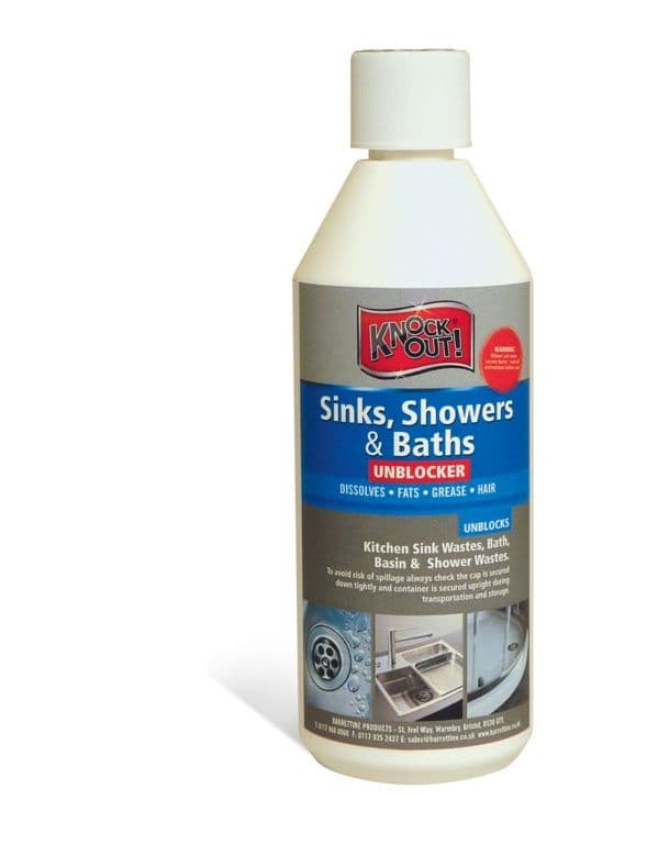 Knockout Sinks, Showers & Baths Unblocker - 500ml
