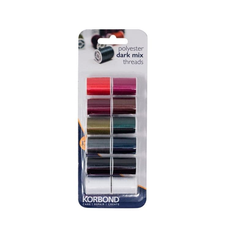 Korbond Dark Mix Thread Collection - 12x32