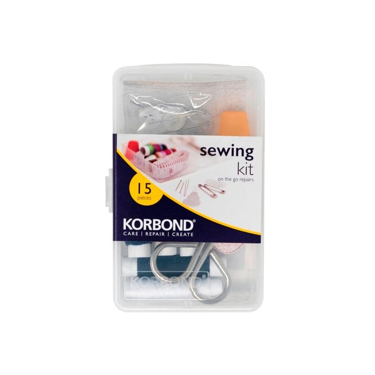 Korbond Sewing Kit PVC Case - 15 Piece