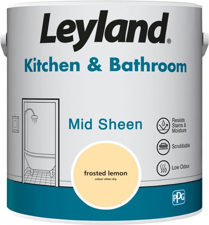 Leyland Kitchen & Bathroom Mid Sheen 2.5L - Frosted Lemon