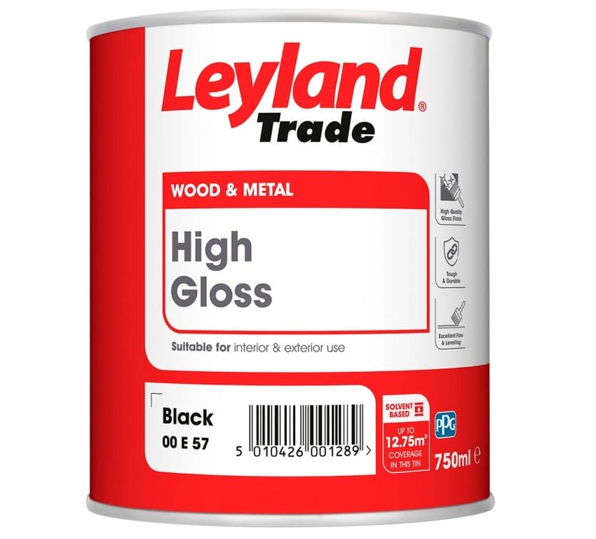 Leyland Trade High Gloss Black - 750ml