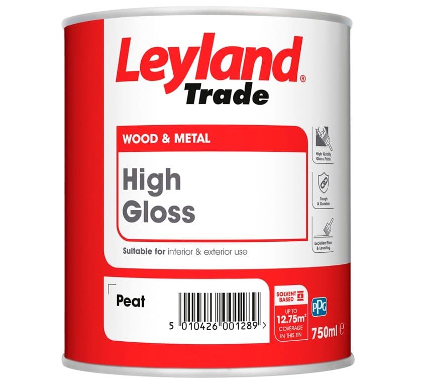 Leyland Trade High Gloss Peat - 750ml