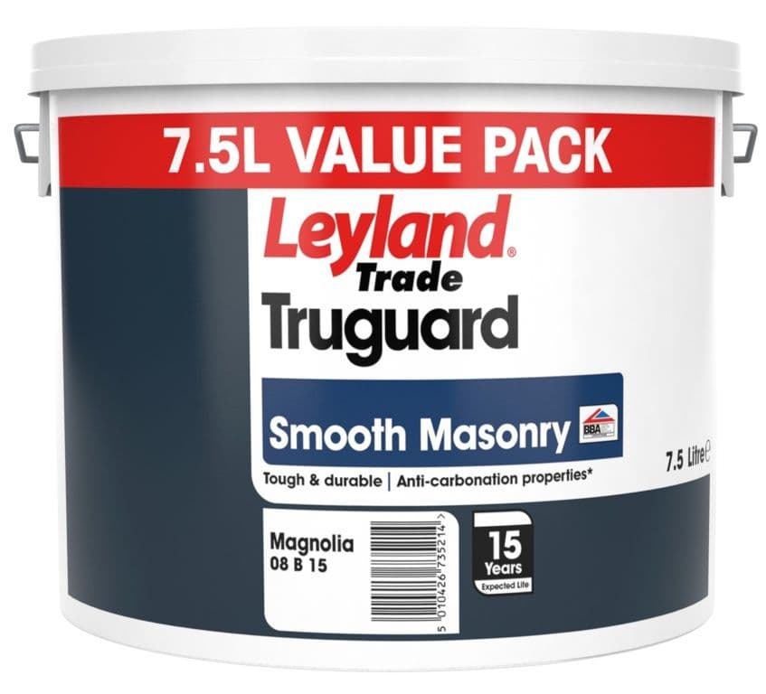 Leyland Trade Truguard Masonry Paint 7.5L - Magnolia