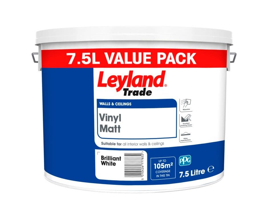 Leyland Trade Vinyl Matt 7.5L - Brilliant White