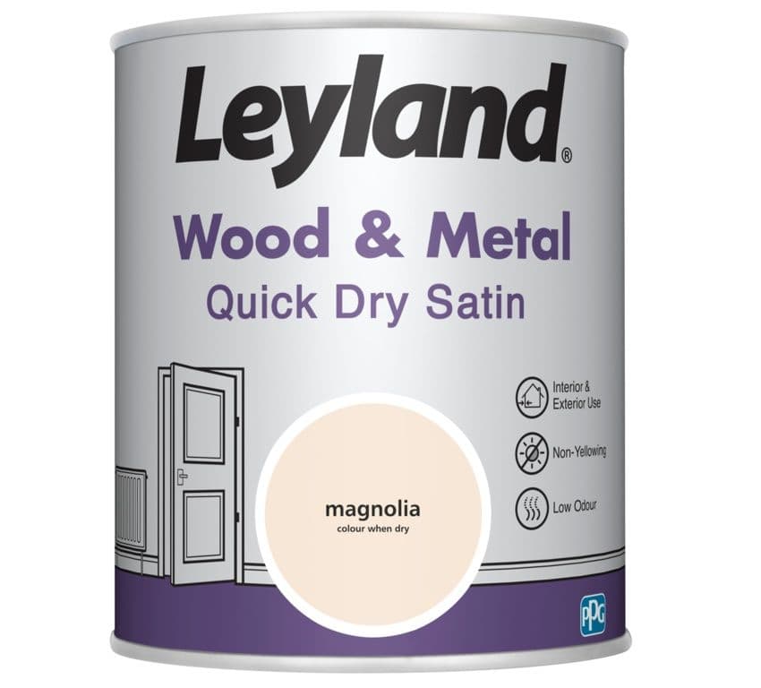 Leyland Wood & Metal Quick Dry Satin 750ml - Magnolia