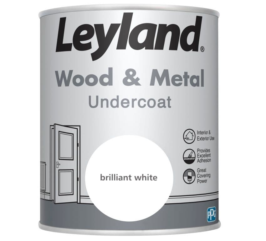 Leyland Wood & Metal Undercoat 750ml - Brilliant White