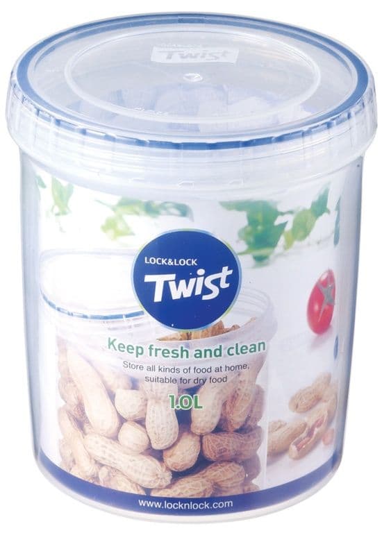 Locknlock Round Food Storage Container with Twist Lid - 900ml