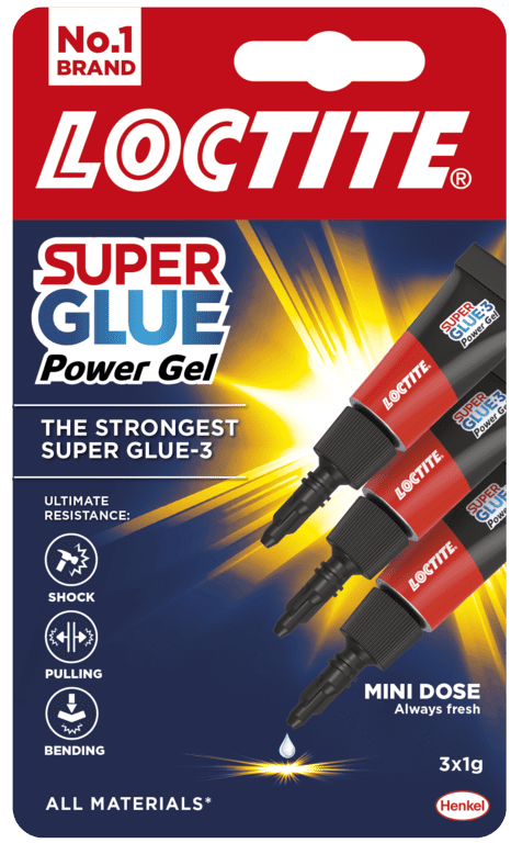 Loctite Super Glue Power Gel - Mini Trio 3 x 1g