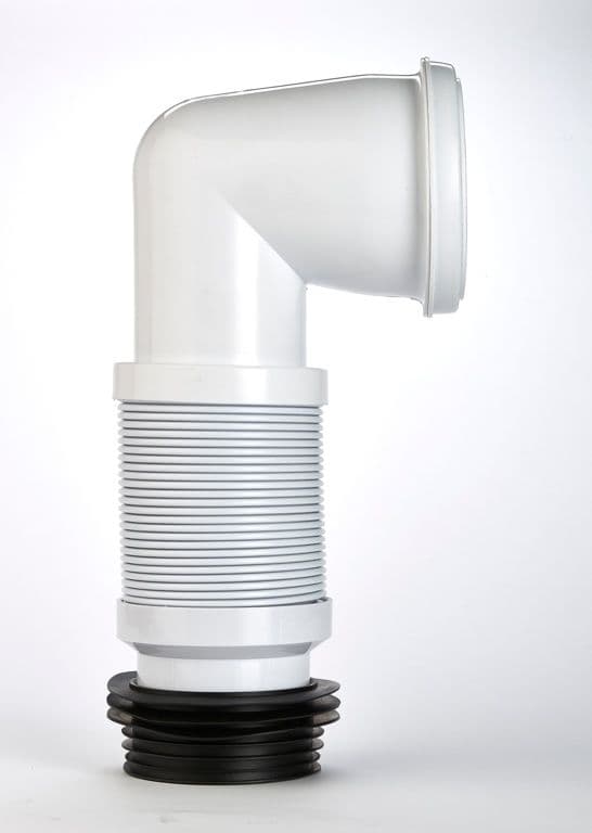 Make Flexible WC Pan Connector With 90 Degree Bend - 300-600mm