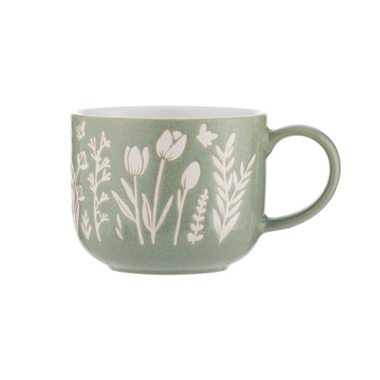 Mason Cash In The Meadow Green Tulip Mug - 400ml