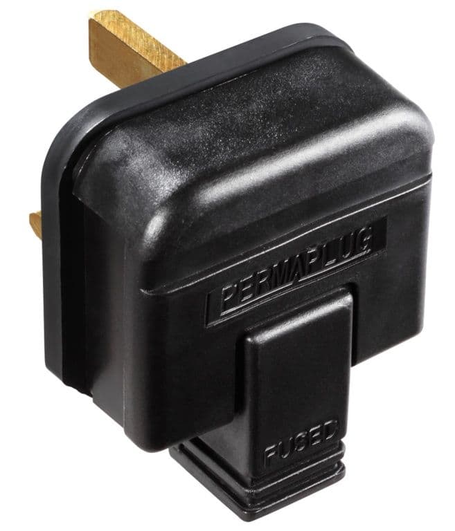 Masterplug Heavy Duty Plug - 13 Amp Black