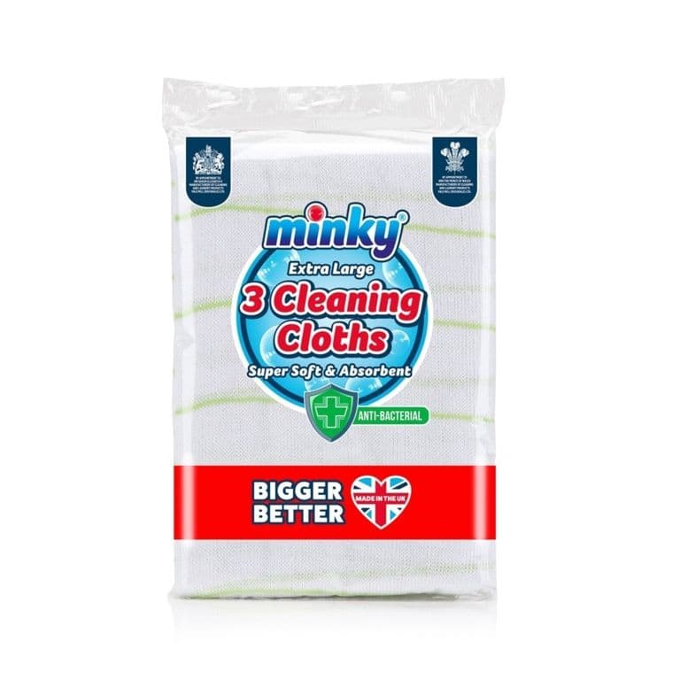 Minky Anti-Bac Cleaning Cloths - Pack 3