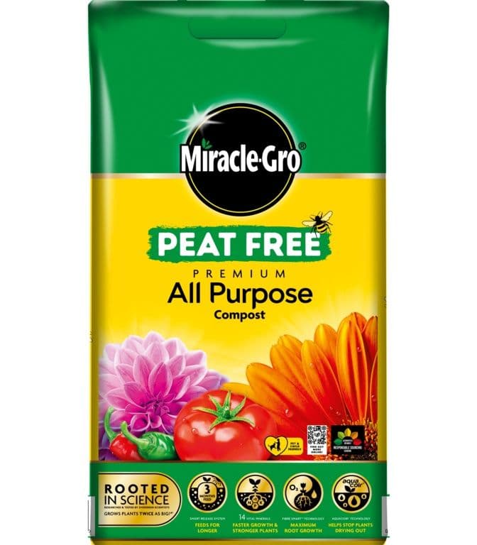 Miracle-Gro® Premium All Purpose Peat Free Compost - 10L
