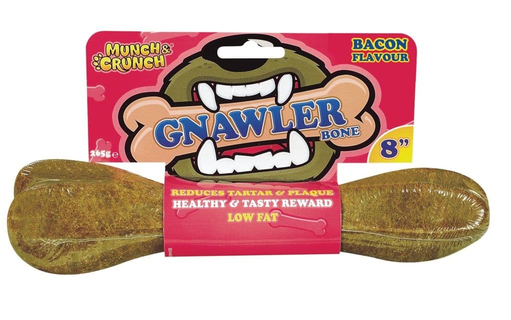 Munch & Crunch Gnawler Bone - Bacon / 8"